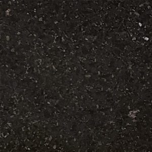 Black galaxy granite with sparkling gold and silver flecks.