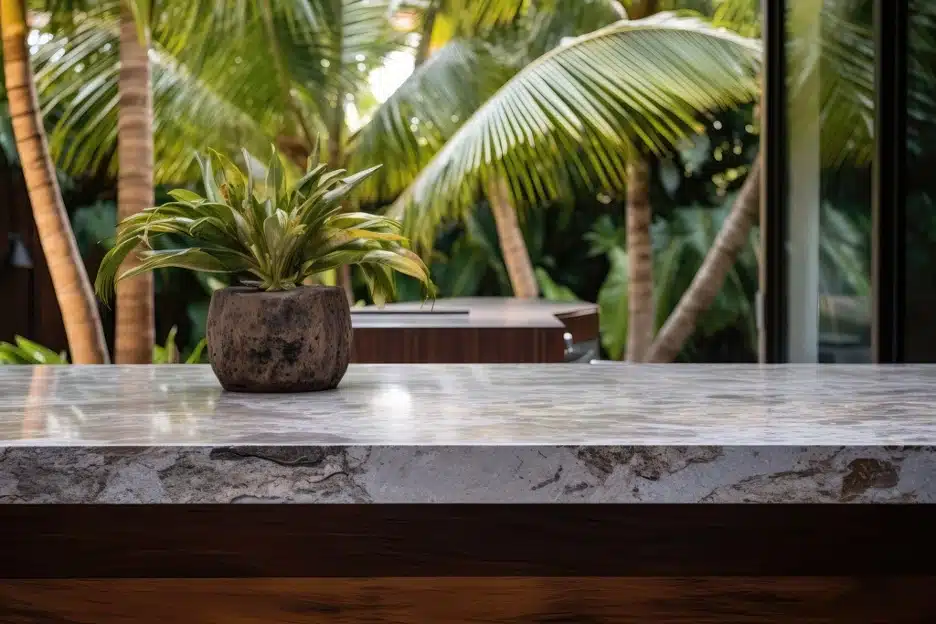 Stone Countertop on an Alfresco kitchen